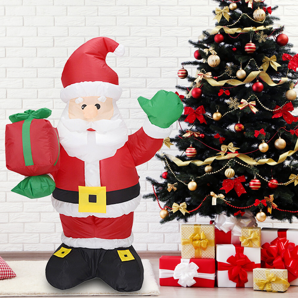 8FT Tall Christmas Santa Inflatable Outdoor Decorations LED Lights Blow