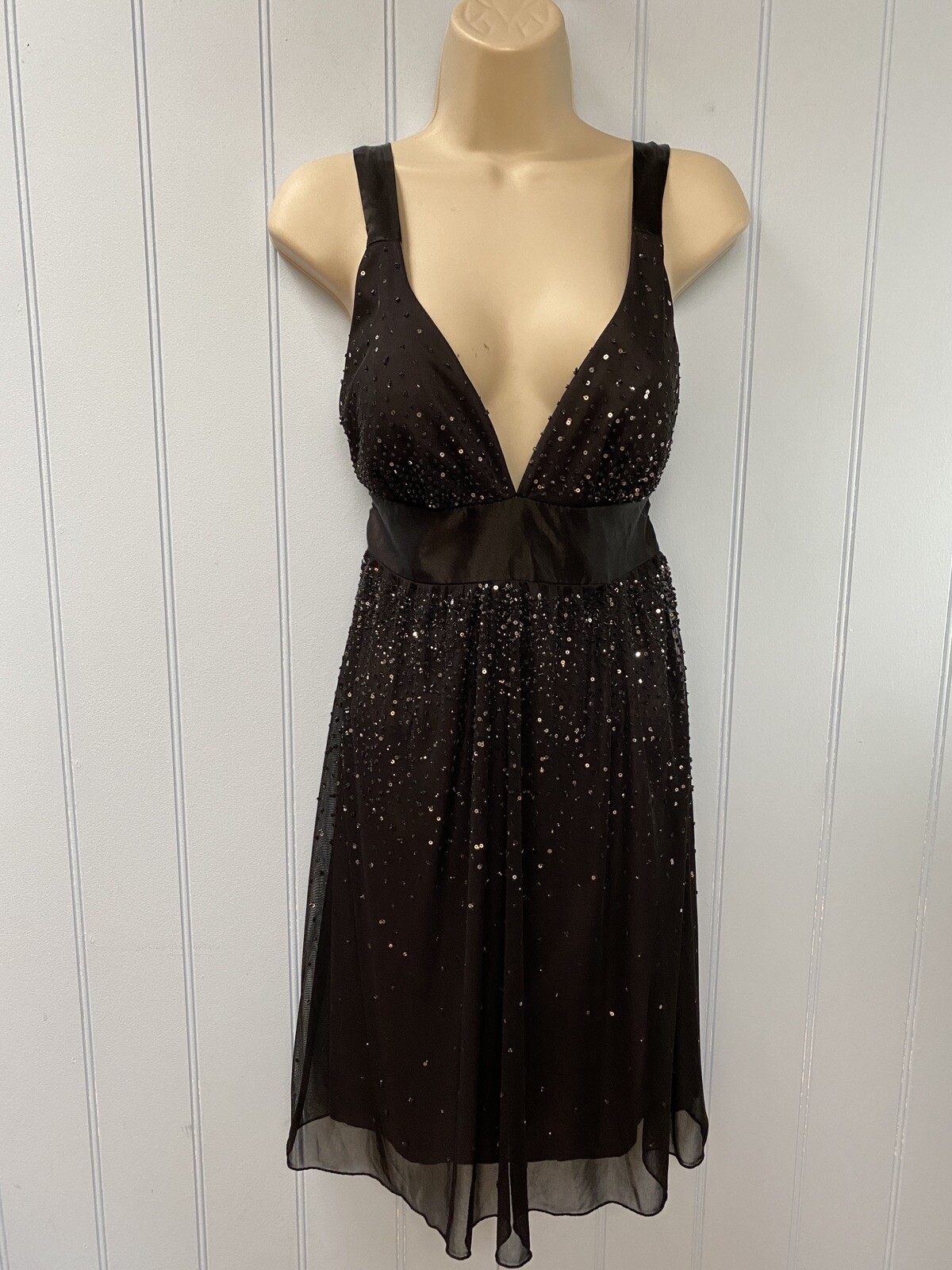 Ruby Rox Sequin Beaded Padded Bust Pullover Tie B… - image 1