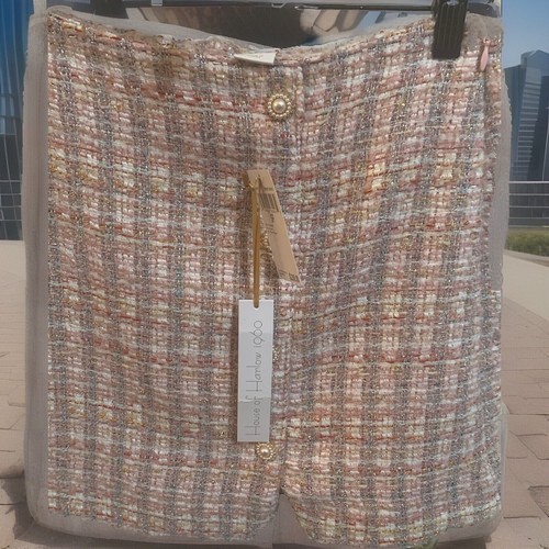 House Of Harlow 1960 Pixie Dust Tweed Pink Top & Mini Skirt Sz S/P - Picture 3 of 9