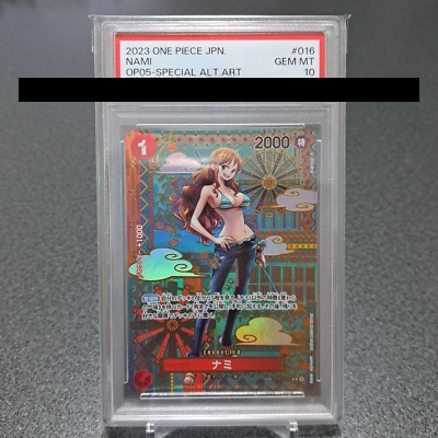 PSA 10 Nami SP OP01-016 R Special Alt Art Japanese One Piece PSA 10 Nami SP OP01-016 R Special Alt Art Japanese One Piece