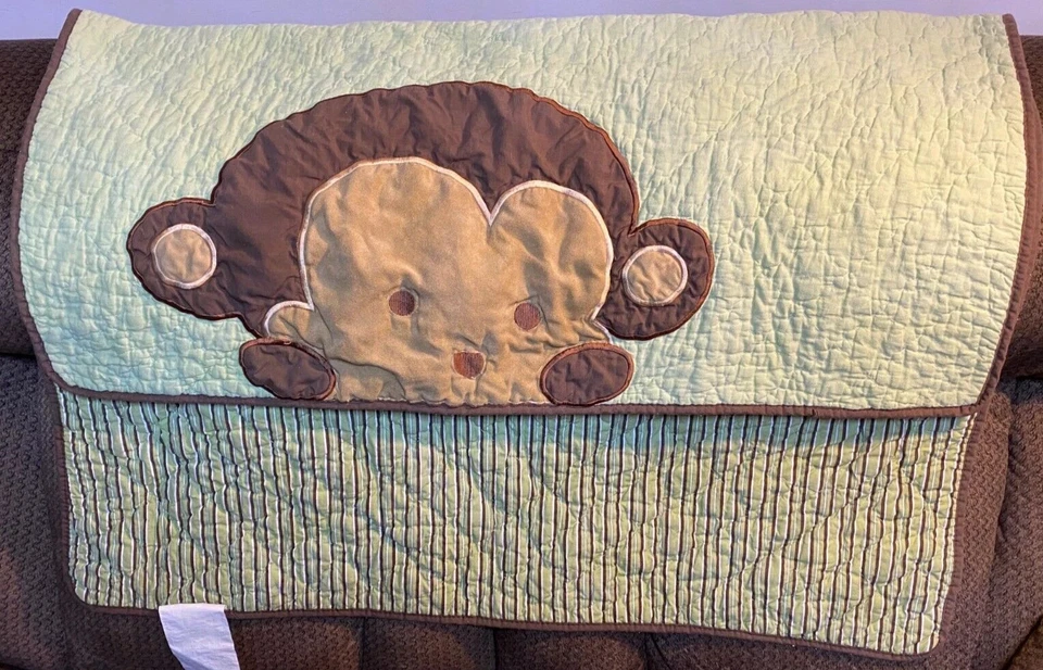 Edredón acolchado de algodón verde M7 vintage KIDSLINE MONOS cama para niños pequeños Foto 3 de 4