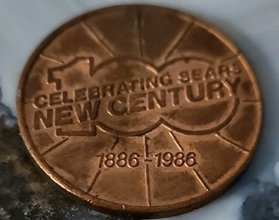 #ad 1986 Collectible Token Sears Roebuck Company 100 years commemorative coin $8.77