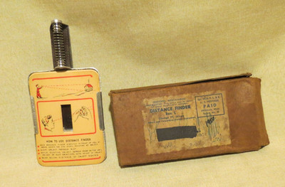Vintage Distance Finder Optical Measuring Device 2 Inserts Rare Complete Set Box