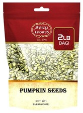 Raw Pumpkin Seeds 2 LB Bag - Shelled, AAA Grade, Unsalted, Dry, Vegan, Bulk Bag  12.46 per gallon