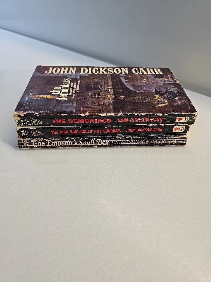 Lot of 3 John Dickson Carr Paperbacks Demonaics Emeprors Snuff Box... Foto 2 de 3