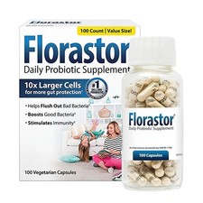 Florastor Daily Probiotic Supplement For Women And Men, 100 Capsules