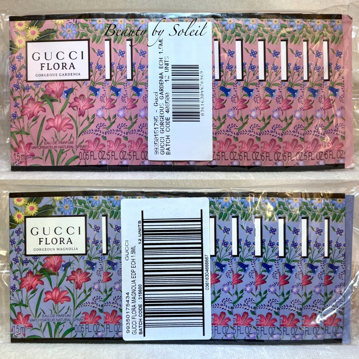 Chloé Bvlgari Gucci等　12点まとめ売り 12x Gucci Flora Gorgeous Gardenia +12x Magnolia Sample Sprays