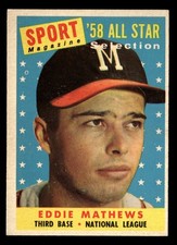 1958 TOPPS #480 EDDIE MATHEWS