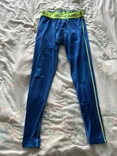 Mens Under Armor Pro Jock Spandex Tights Compression Pants Blue Large Camo