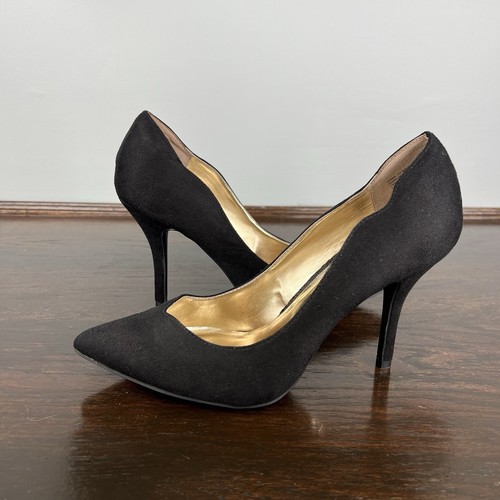 Jennifer Lopez Heels Womens Black Faux Suede High Heel Shoes Size 10 - Picture 2 of 10
