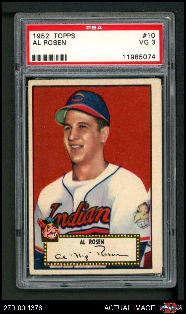 1952 Topps #10 Al Rosen Indians PSA 3 - VG