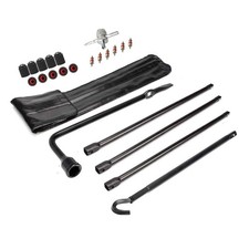 Dr.Roc Spare Tire Tool Kit with Jack Handle and Wheel Black, black