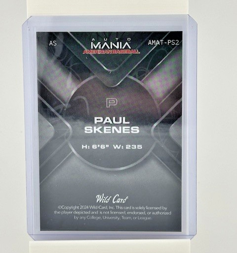 ULTRA RARE 1/1 - 2024 Wild Card Auto Mania Paul Skenes Eagle