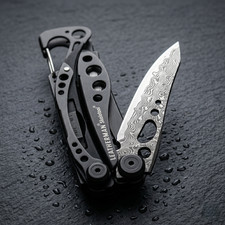 Hoja de repuesto Damasco VG10 para Leatherman Skeletool - 60+ HRC, afeitadora afilada