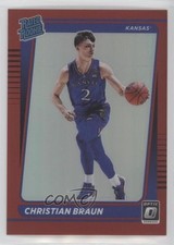 2022 Chronicles Draft Picks Donruss Optic Rated Rookies Red Christian Braun 5w5