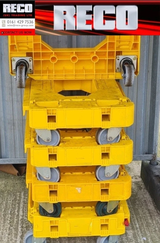 2 X HEAVY DUTY YELLOW WHEELED "SINGLE" DOLLY SKATE 60-40-17CM WAREHOUSE STORAGE - Image 3 of 4