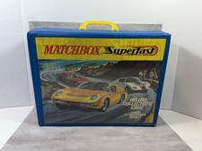 1970 Matchbox Lesney Superfast Deluxe 72 Car Storage Case With 32 Assorted Cars