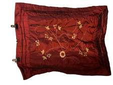 STANDARD SHAM 1 BURGUNDY FLORAL POLYESTER NIP