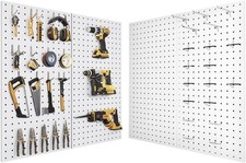 Metal Pegboard Tool Organizer 12 x 24 in 30 lb Capacity 4 Pack
