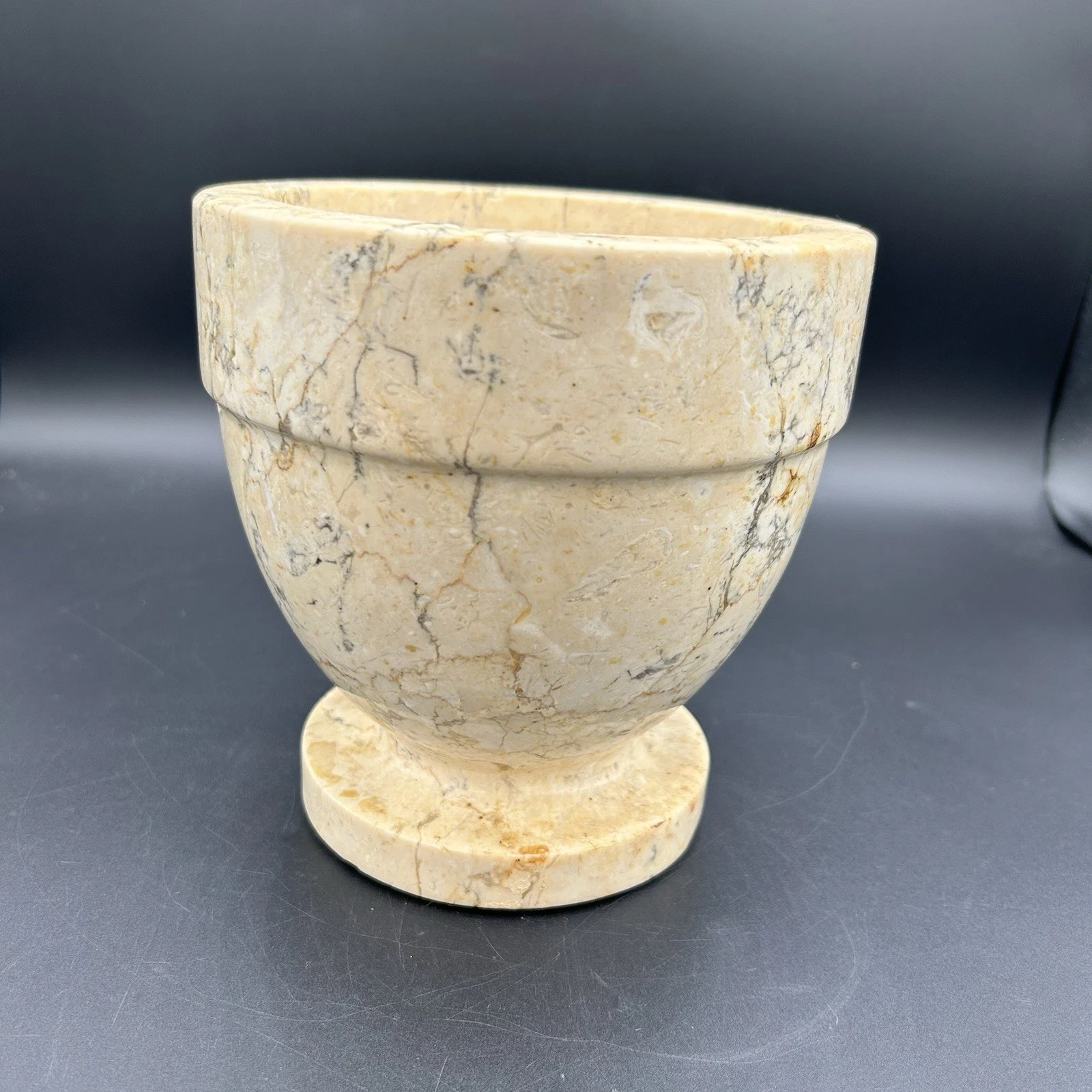Large Marble Mortar 6” Diameter 4” Depth 6” Tall