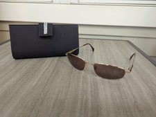 Daniel Swarovski Rectangular Sunglasses 23kt Gold Frame S519 V 6050 NEW w/case