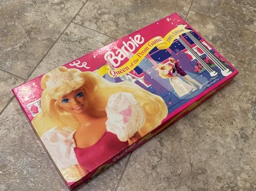 Vtg 1991 Barbie Queen Of The Prom Board Game 1990’s Edition Golden Complete