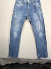 Vintage Levis 505 Jeans Mens 33x34 Blue Straight Cotton Denim Light Wash