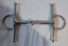 KORSTEEL Full Cheek Snaffle Bit 5 1/2"5.5" Stainless Steel