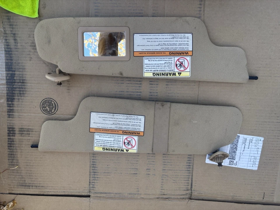 Par de parasol gris OEM para conductor y pasajero Ford F150 F250 F350 1997-2003 OEM Foto 2 de 4