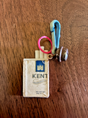 cigarette key chain Vintage 1960's KENT Cigarette Trinket Key Chain