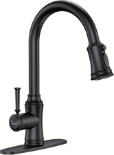 Kitchen Faucet with Pull down Sprayer, Matte Black