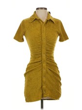 NWT PrettyLittleThing Women Yellow Casual Dress 2