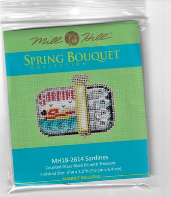 Sardines Spring Collection Buttons & Beads Mill Hill Cross Stitch Kit