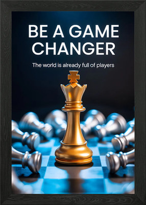 Be a Game Changer Schach gerahmtes Wandbild Poster Leinwanddruck Bild