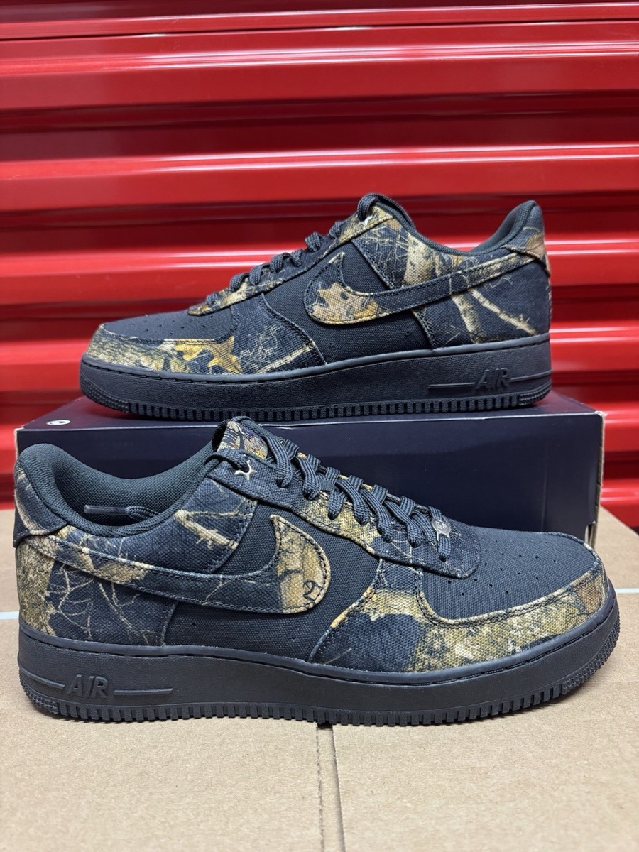 Men's Size 12 - Nike Air Force 1 '07 RealTree Black Camo IH1221