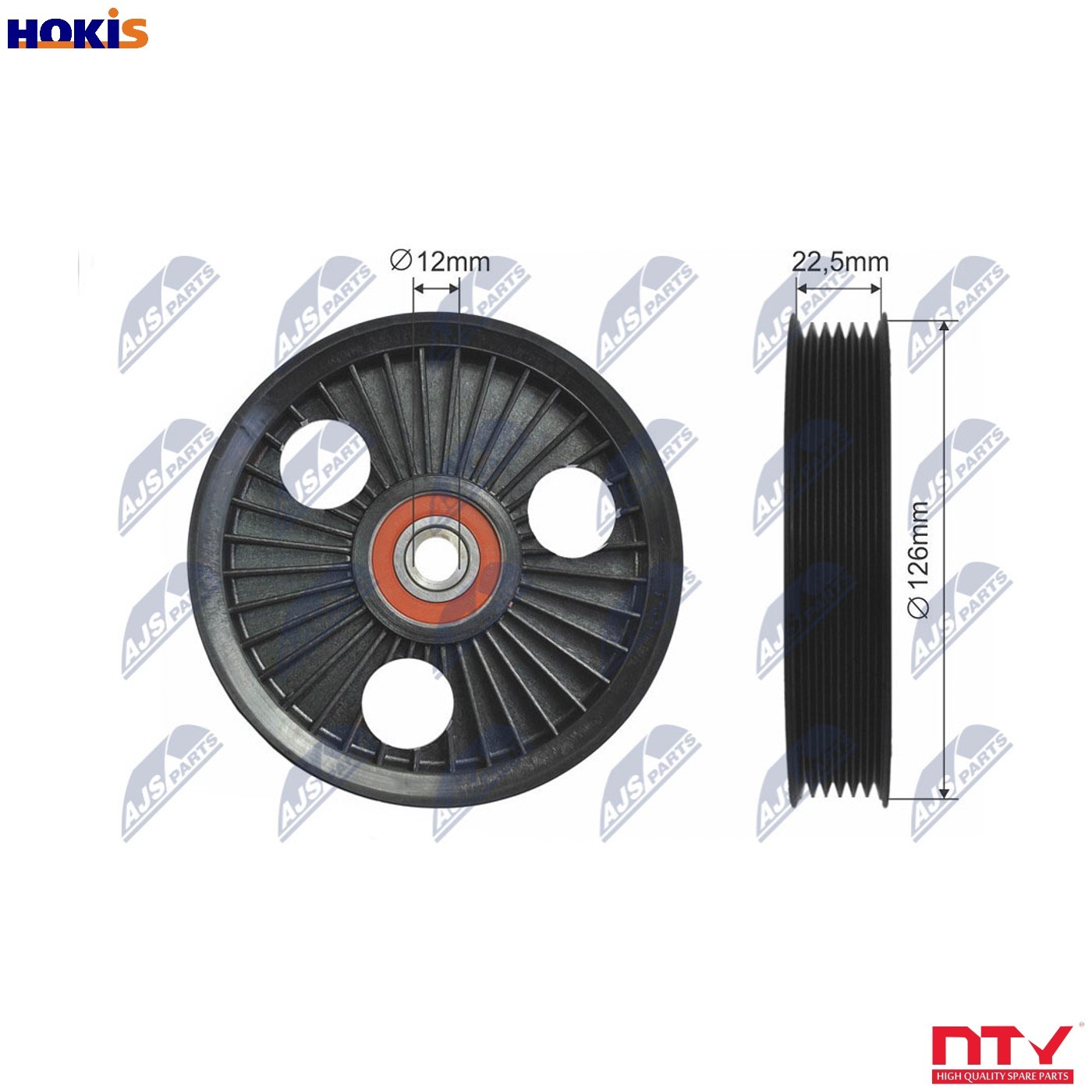 DEFLECTIONGUIDE PULLEY VRIBBED BELT RNK-CH-026 FOR PLYMOUTH VOYAGER/GRAND 3.8L - Image 7