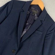 J.Crew Thompson Blazer Women 4 Navy Blue Two Button Career Professional Lined