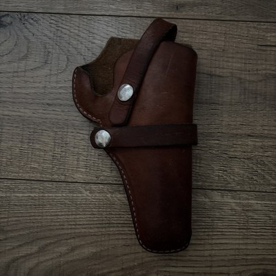 Hunter 1100 Series Snap Off Leather Belt Holster for 4  DA Revolvers 1100-11 RH