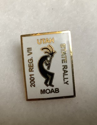 Moab Utah 2001 Rally Kokopelli Hat Lapel Pin Pinback