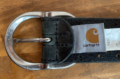 Cinturón de cuero de vaca Carhartt para hombre - negro - talla pequeña - Imagen 3 de 13