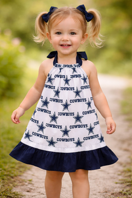 dallas cowboys dress Football for Baby or Toddler Neck 3/4 Sleeve Sneaker romantic short dress Size:CHILD 12 Jersey Black Strapless V-neck Maxi