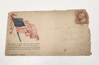 Civil War Letter Union Patriotic Cover Then conquer we must A10 3 Cents Stamp
