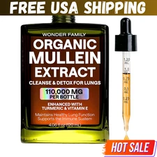 Mullein Drops for Lungs – Mullein Leaf Extract for Lungs & Lung Detox for Smoker