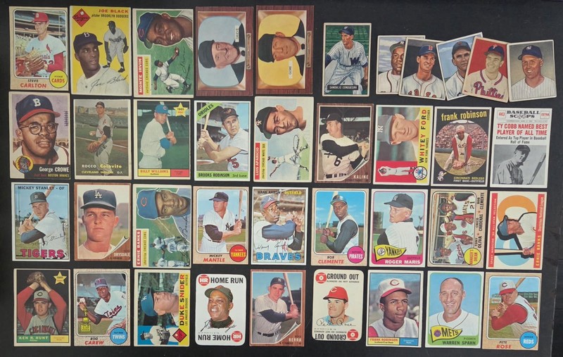~1,000 VINTAGE BASEBALL Card Lot #2 - 1949-1969 loaded - mid-grade lot (VG-NM+)