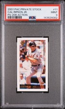 2001 Pacific Private Stock #11 Cal Ripken Jr. PS-206 Action SP PSA 9 Mint