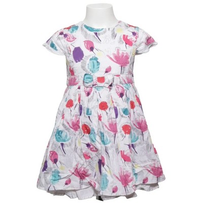 Coccodrillo, Kleid, Größe: 110, Weiß/Mehrfarbig, Baumwolle, Blumen, Mädchen #1FQ