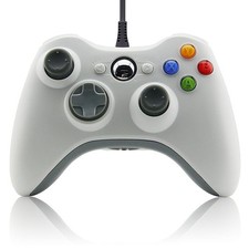 Manette USB pour Xbox 360 & PC Windows filaire - 1.80m - Blanche
