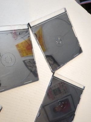 100 Single Slim Jewel CD Cases with Black Tray - Unbranded Used condition