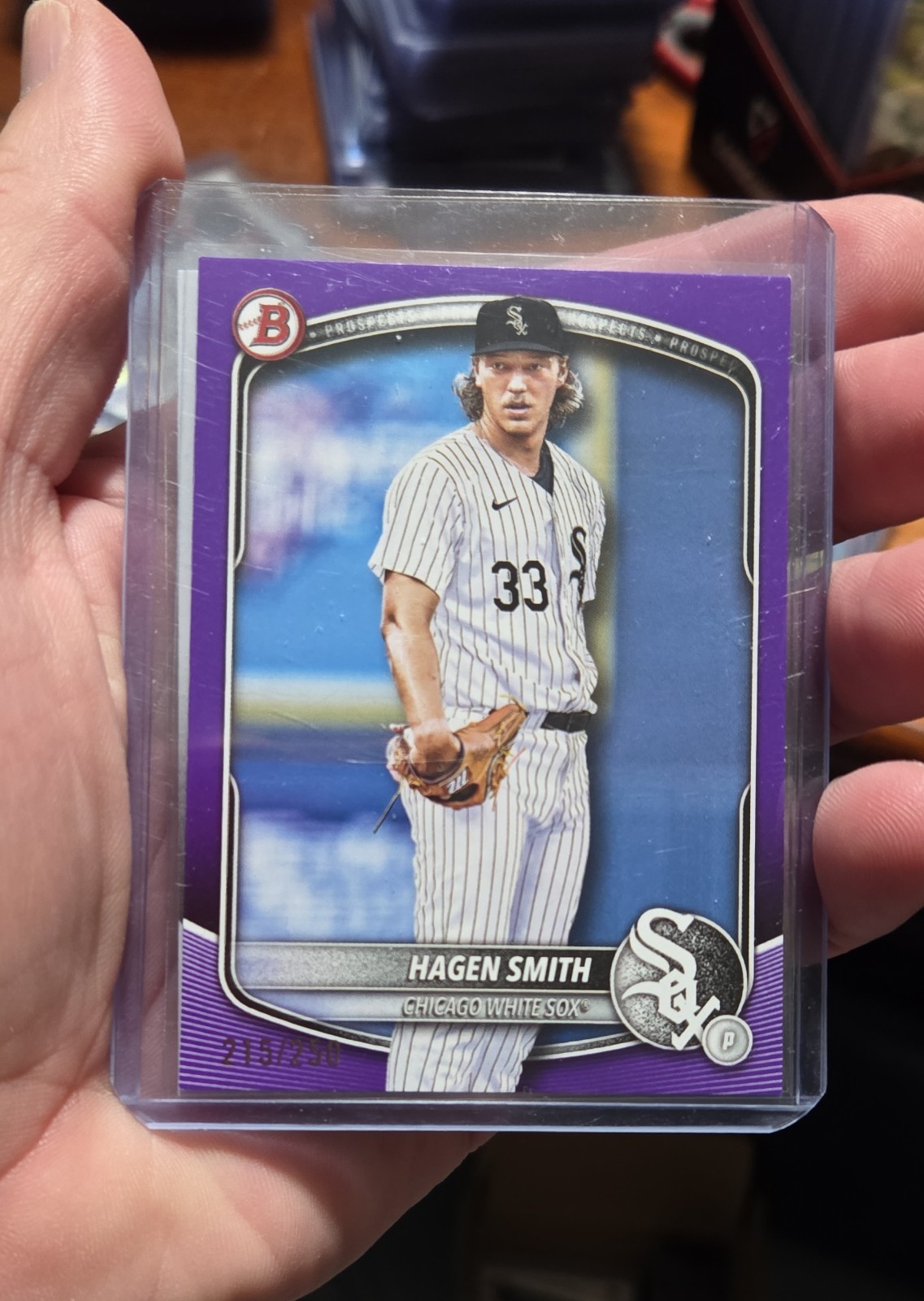 2025 Bowman - Paper Prospect Hagen Smith #BPA-HS Purple /250 (AU, RC)