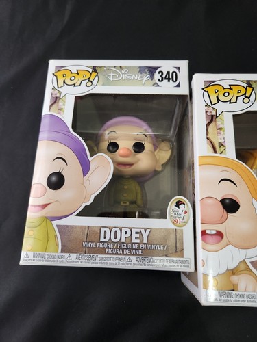 Funko Pop! Disney Schneewittchen & die sieben Zwerge Dopey Doc Sneezy Bashful Set 4 - Bild 21 von 24